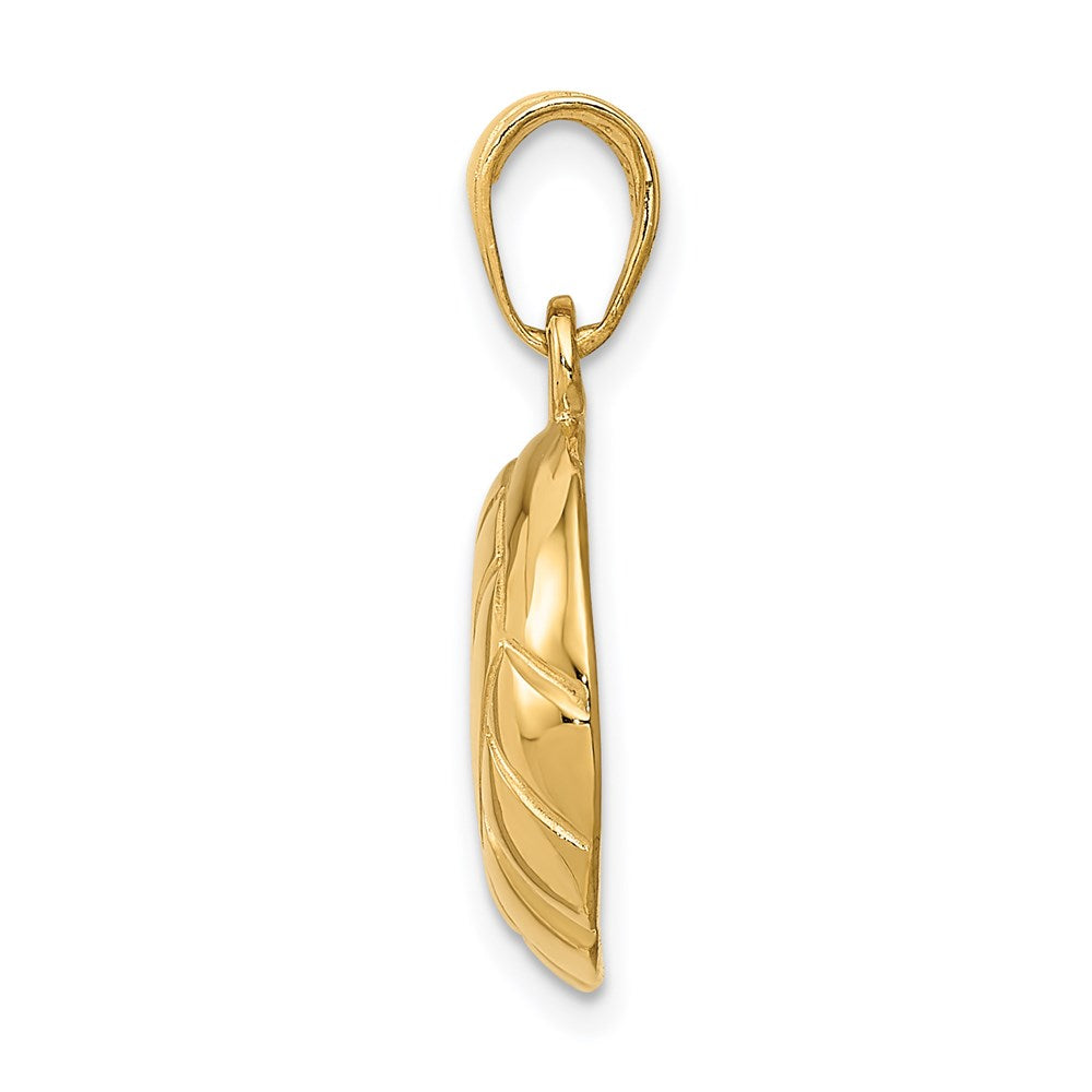 Alternate view of the 14k Yellow Gold Polished Volleyball Pendant, 15mm by The Black Bow Jewelry Co.