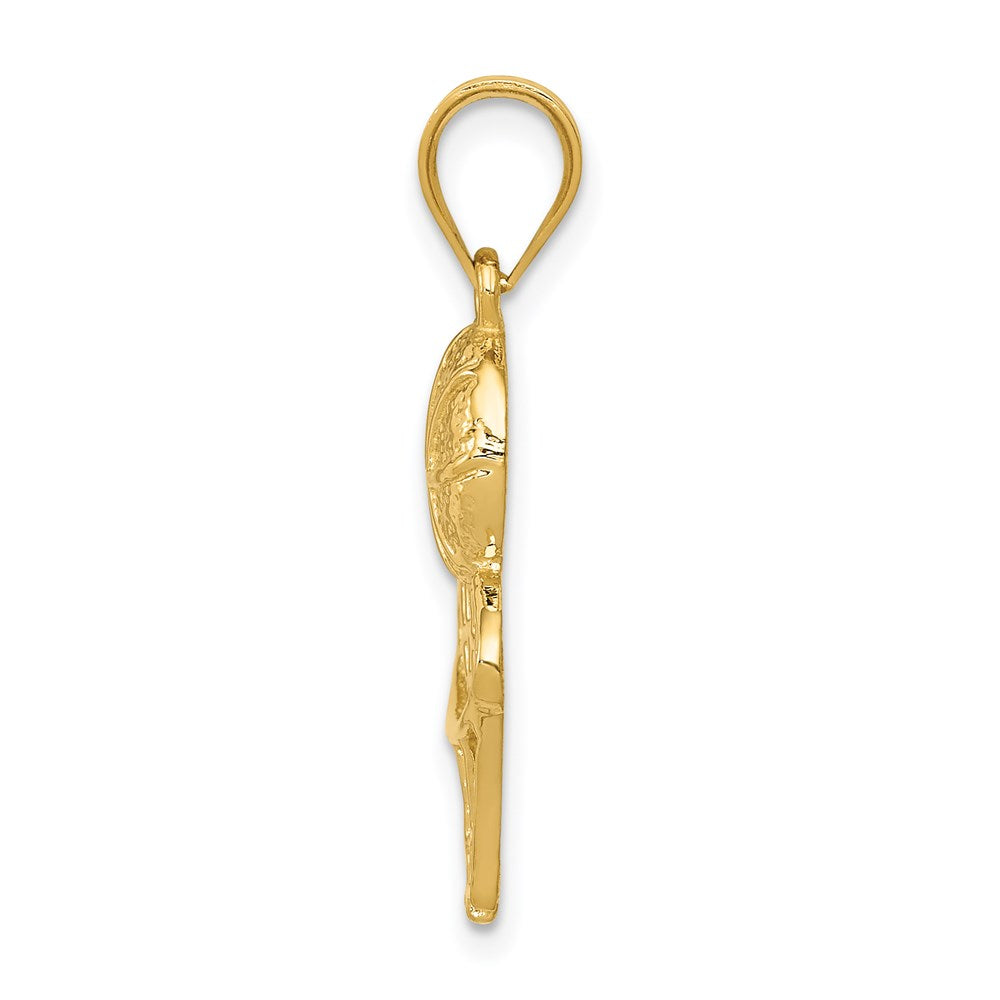 Alternate view of the 14k Yellow Gold Basketball and Net Pendant by The Black Bow Jewelry Co.