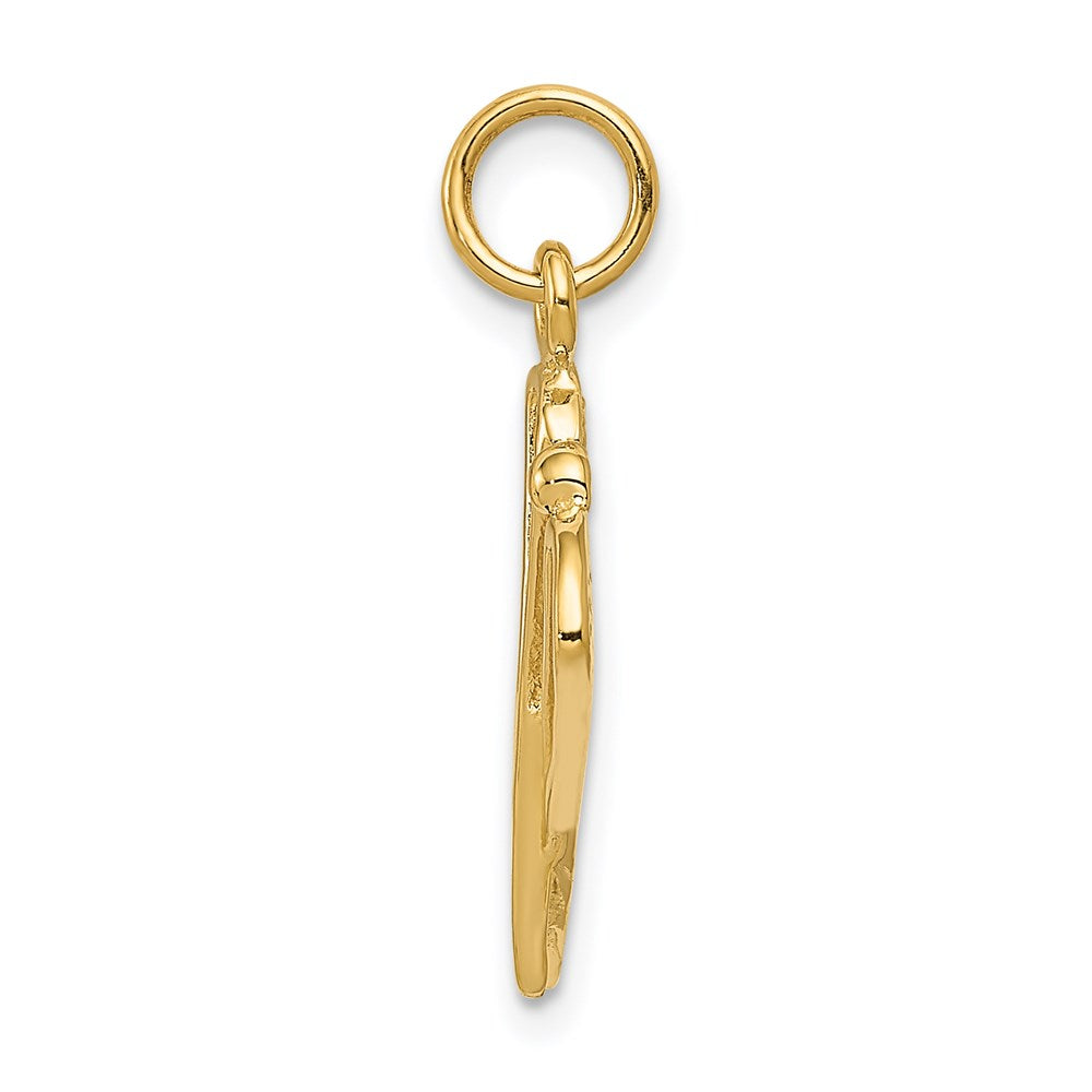 Alternate view of the 14k Yellow Gold Lacrosse Sticks Charm or Pendant by The Black Bow Jewelry Co.