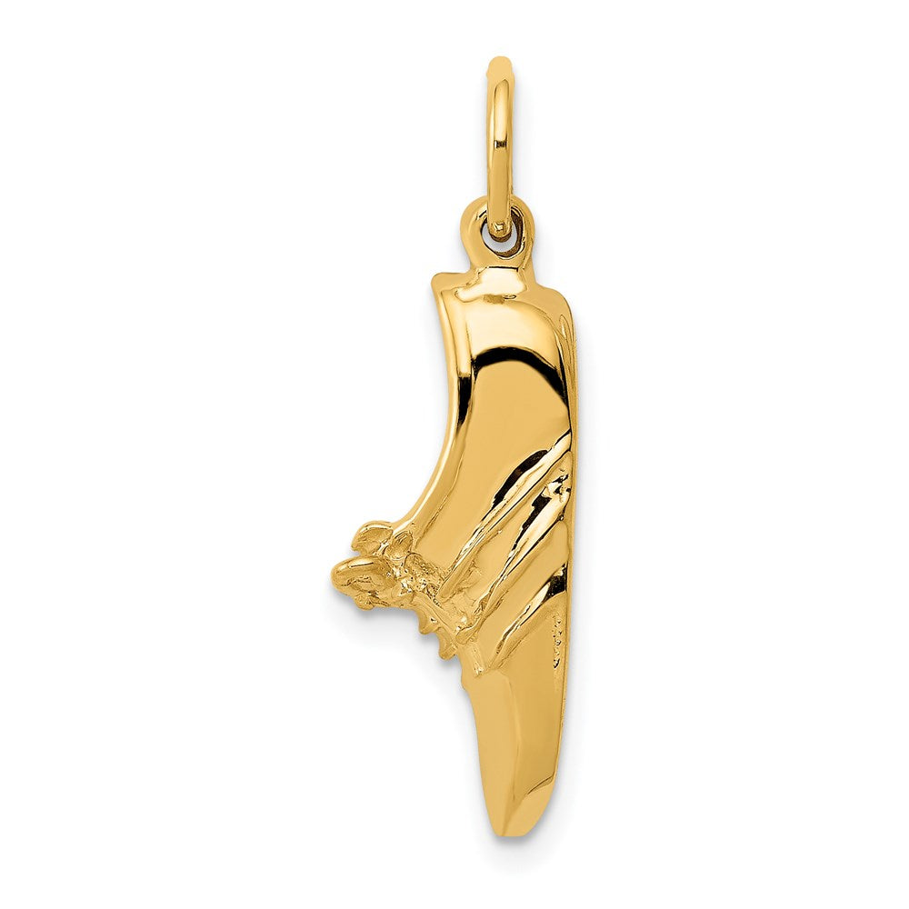 14k Yellow Gold Jogging Shoe Profile Charm, Item P11388 by The Black Bow Jewelry Co.