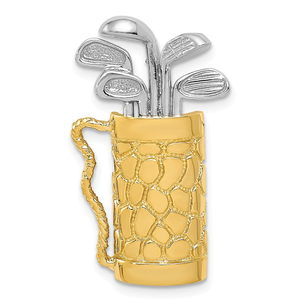 14k Solid Yellow Gold Golf Bag shops Pendent 3.5 grams