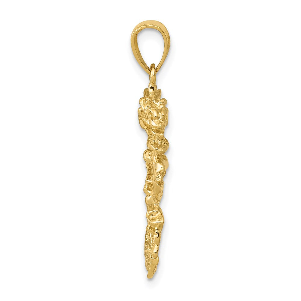 Alternate view of the 14k Yellow Gold 3D Serpentine Dragon Pendant by The Black Bow Jewelry Co.