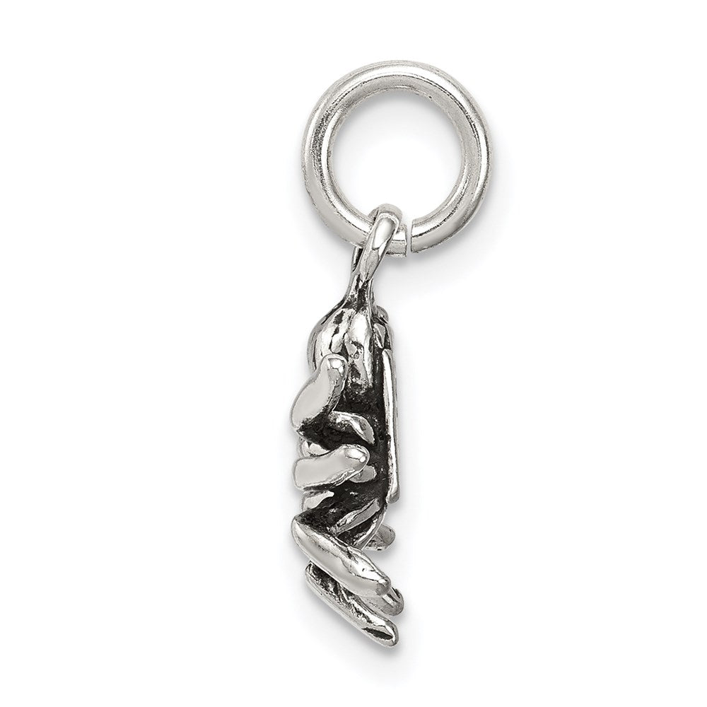 Alternate view of the Sterling Silver Small 3D Antiqued Spider Pendant by The Black Bow Jewelry Co.