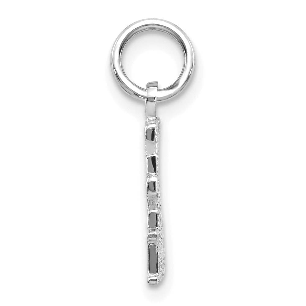 Alternate view of the 14k White Gold LIVE LOVE LAUGH Message Pendant by The Black Bow Jewelry Co.