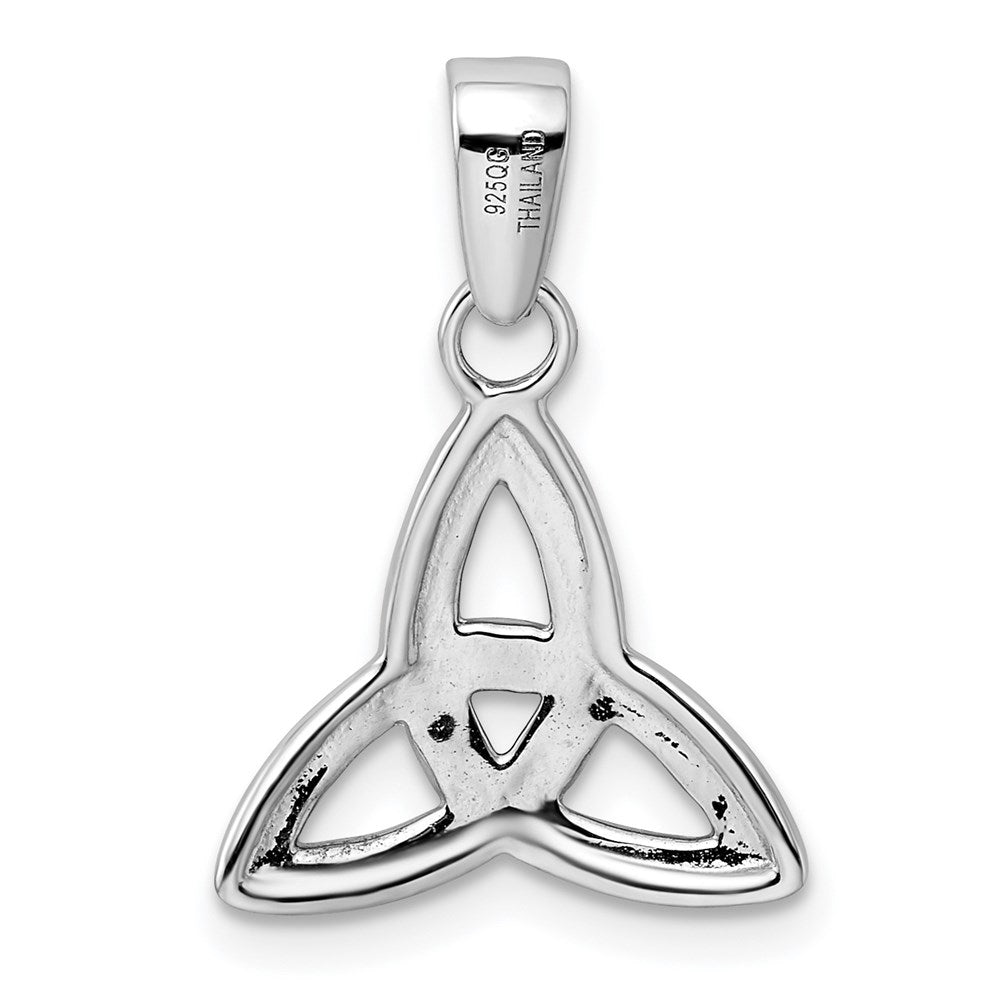 Alternate view of the Sterling Silver 16mm Trinity Symbol Pendant by The Black Bow Jewelry Co.