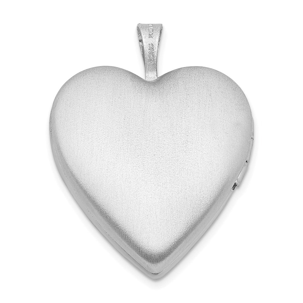 Alternate view of the Sterling Silver and Enameled Rose Heart Locket, 20mm by The Black Bow Jewelry Co.