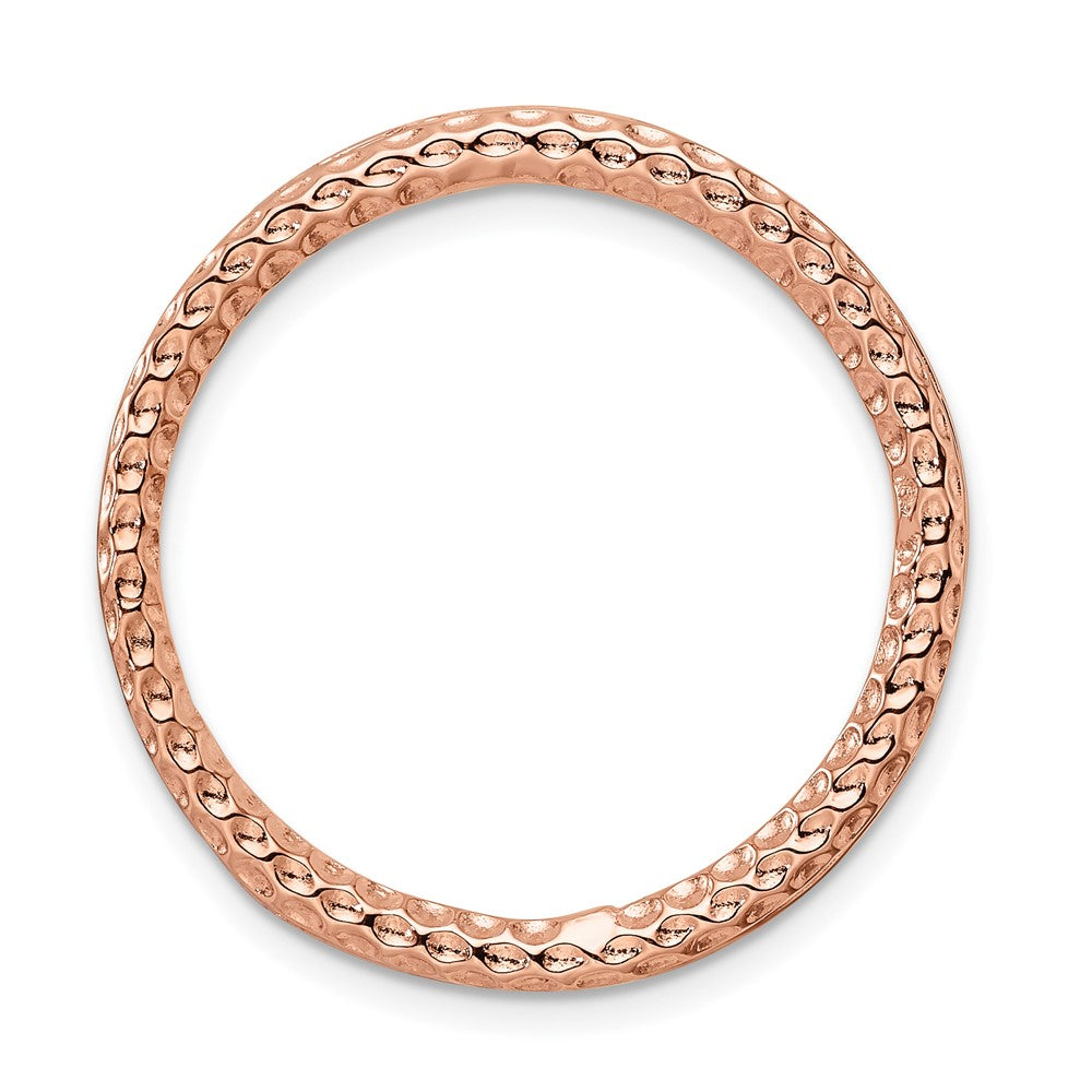 Rose-Tone Sterling Silver Stackable Large Hammered Slide, 29mm, Item P12346 by The Black Bow Jewelry Co.