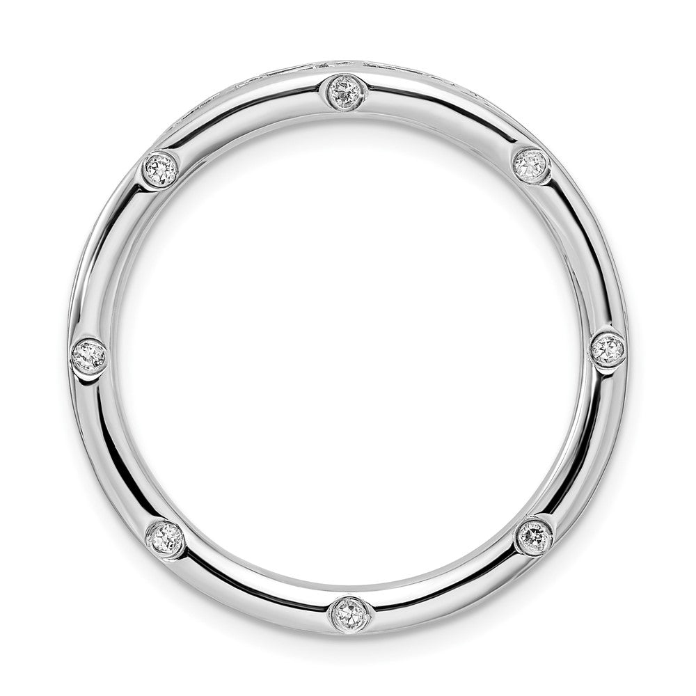 Sterling Silver & Aquamarine Stackable Expressions Large Slide, 29mm, Item P12362 by The Black Bow Jewelry Co.