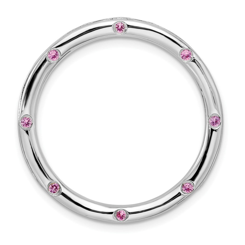 Sterling Silver & Rh. Garnet Stackable Expressions Large Slide, 29mm, Item P12365 by The Black Bow Jewelry Co.