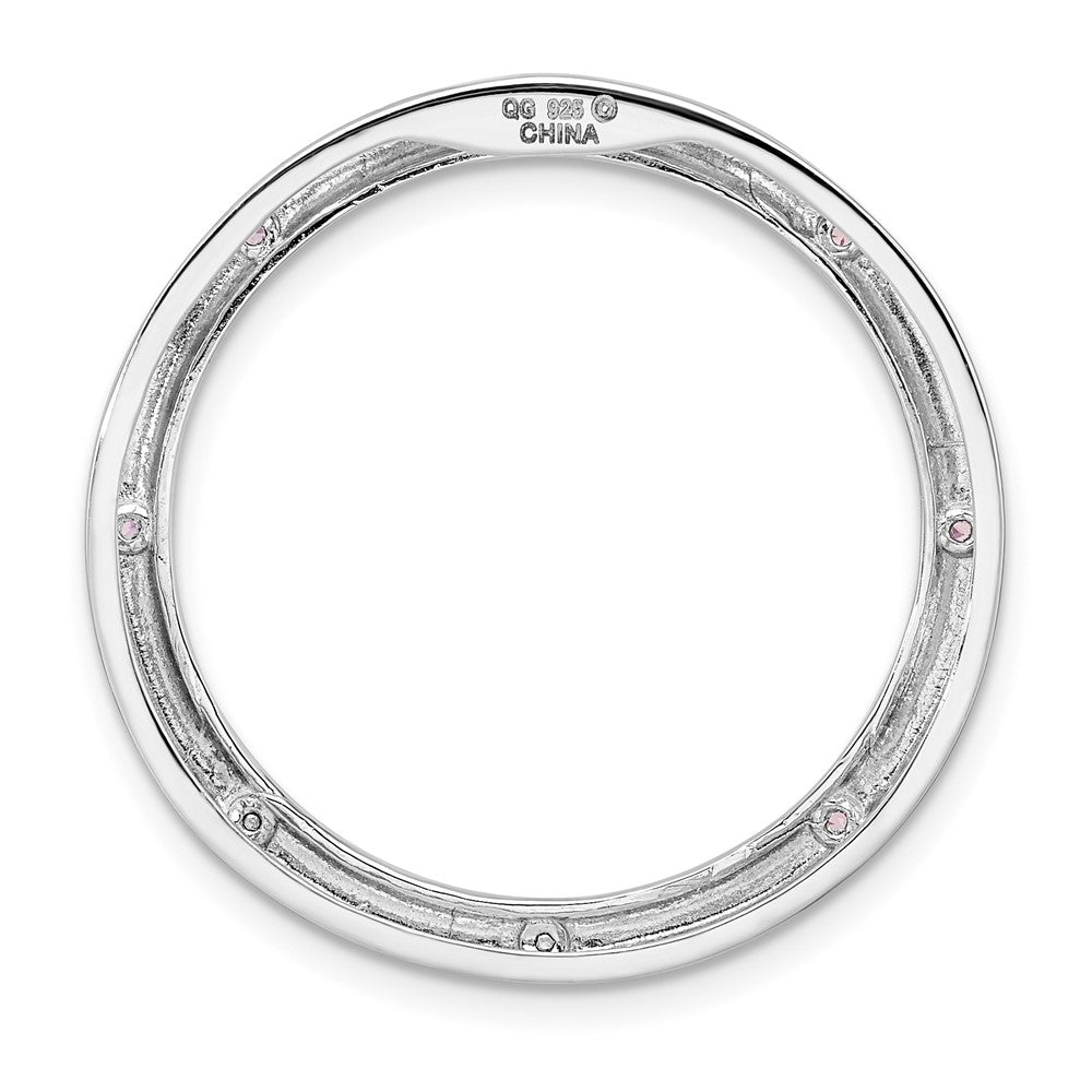 Alternate view of the Sterling Silver & Rh. Garnet Stackable Expressions Large Slide, 29mm by The Black Bow Jewelry Co.