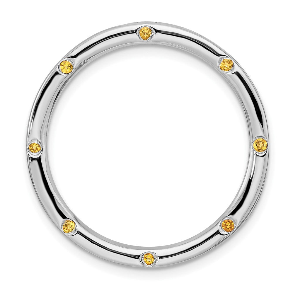 Sterling Silver & Citrine Stackable Expressions Large Slide, 29mm, Item P12370 by The Black Bow Jewelry Co.