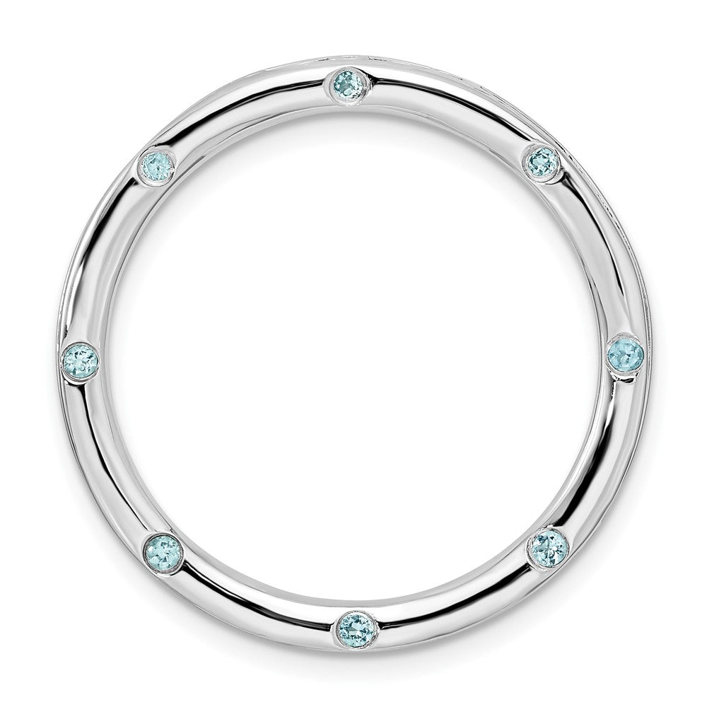 Sterling Silver & Blue Topaz Stackable Expressions Large Slide, 29mm, Item P12371 by The Black Bow Jewelry Co.