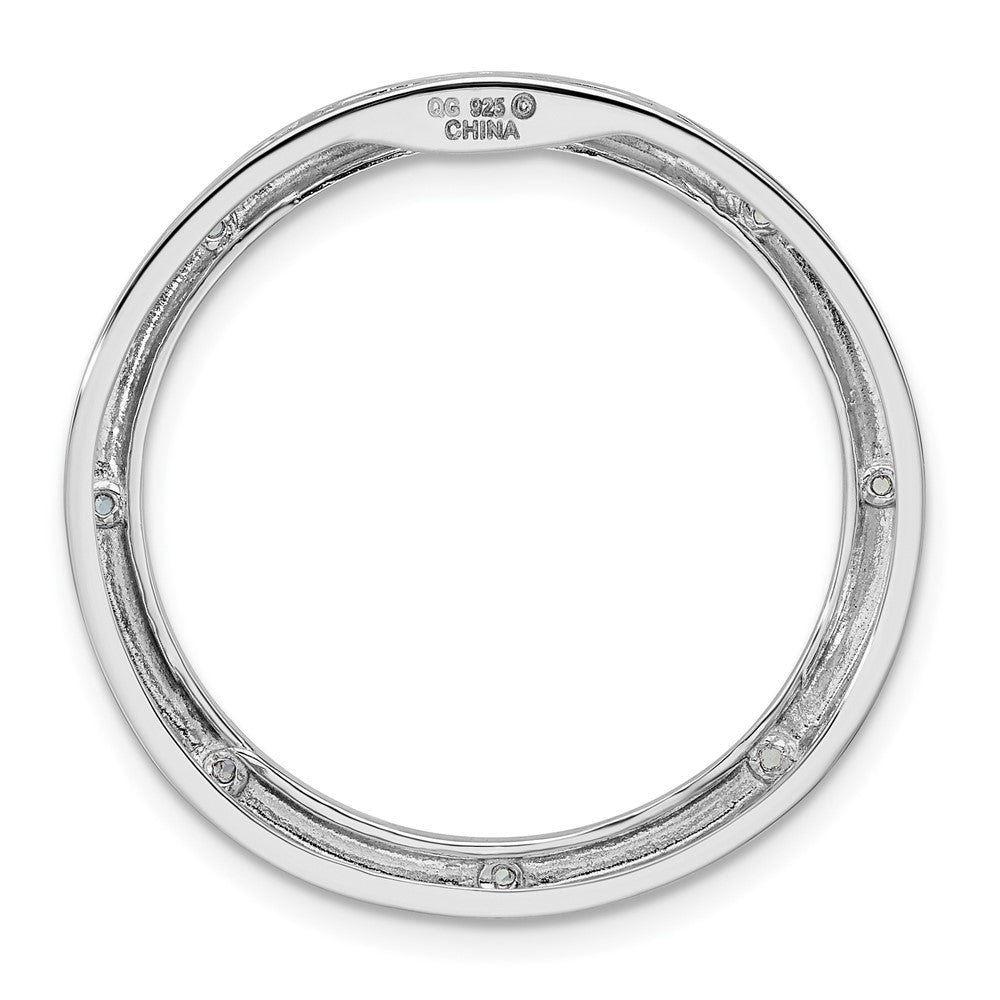 Alternate view of the Sterling Silver & Blue Topaz Stackable Expressions Large Slide, 29mm by The Black Bow Jewelry Co.