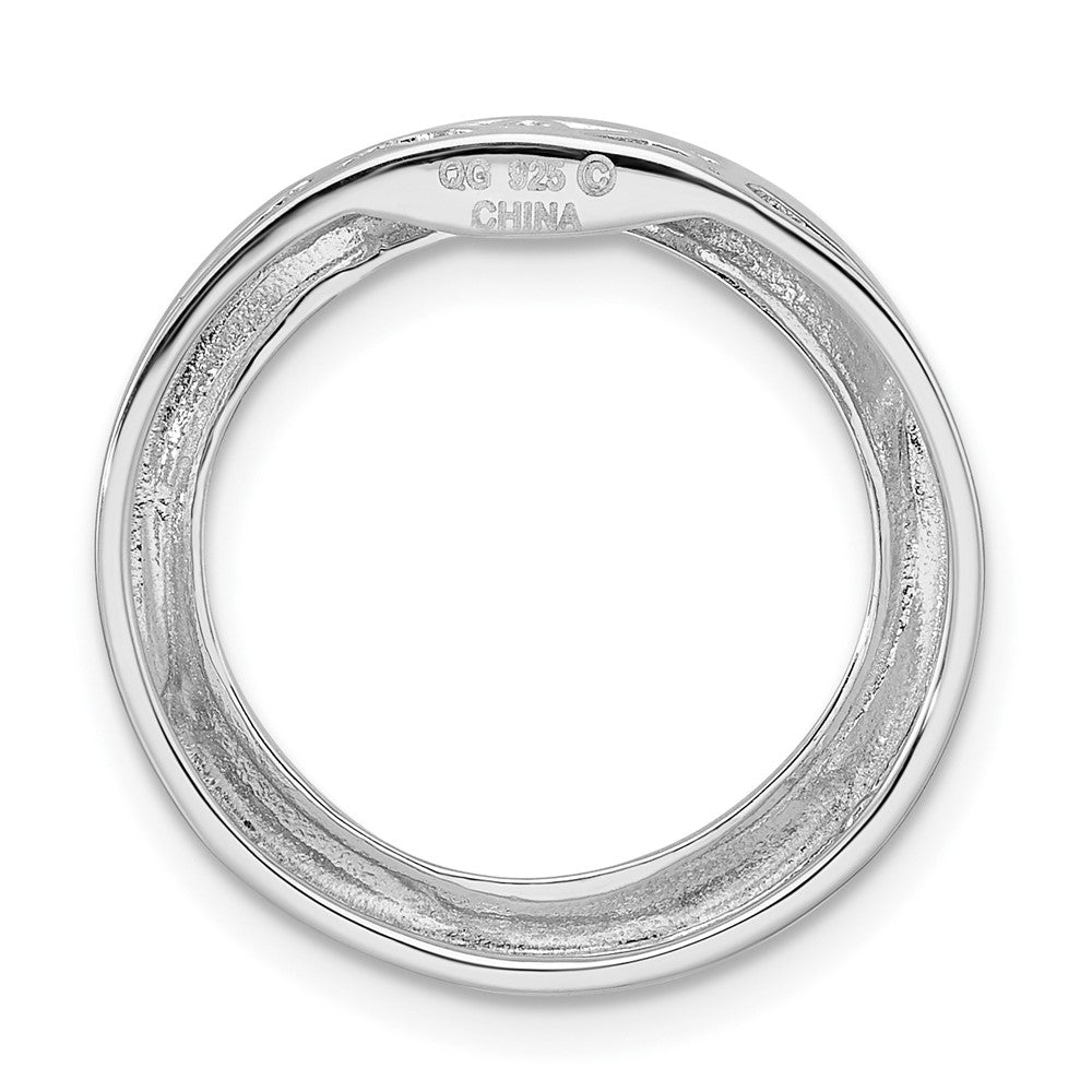 Alternate view of the Sterling Silver & Pink Enamel Stackable Expressions Medium Slide, 20mm by The Black Bow Jewelry Co.