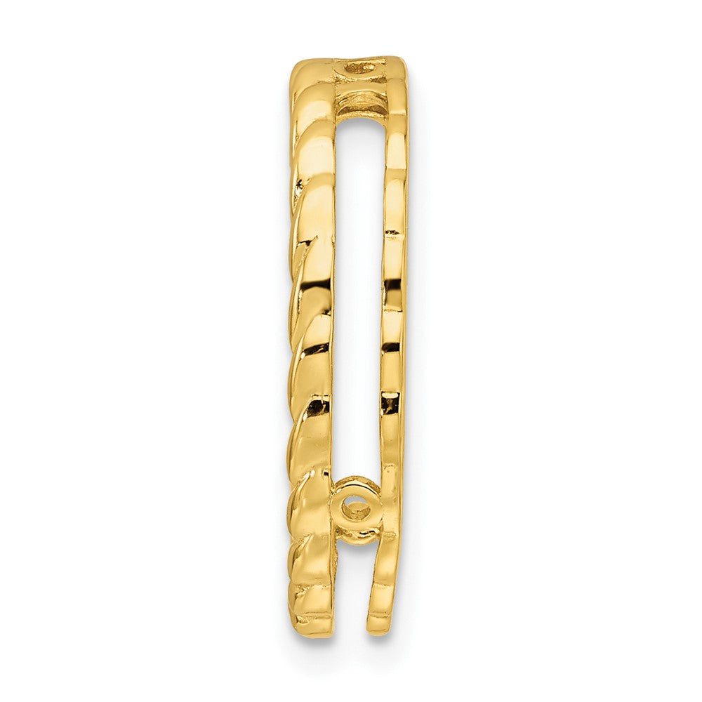 Alternate view of the Gold-Tone Sterling Silver Stackable Medium Rope Slide, 20mm by The Black Bow Jewelry Co.