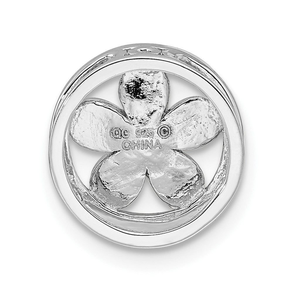 Alternate view of the Sterling Silver Enameled Stackable Small Red Flower Slide, 12mm by The Black Bow Jewelry Co.