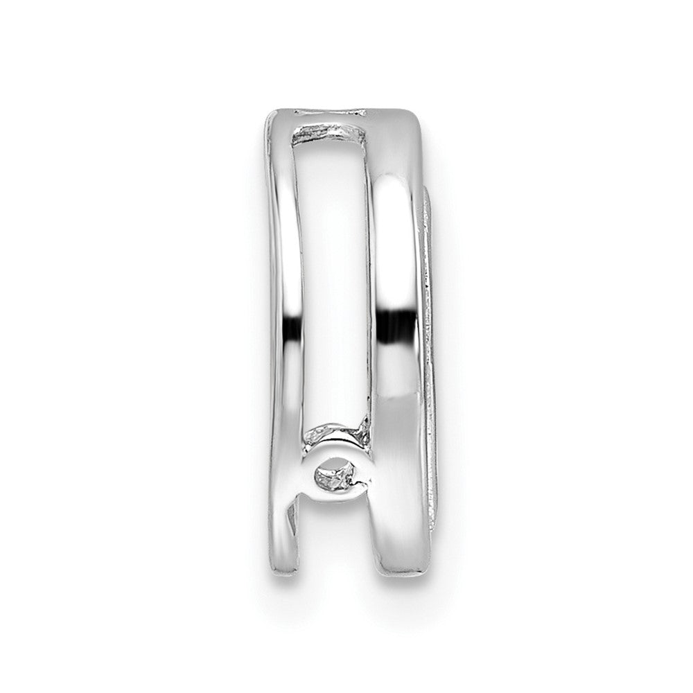Alternate view of the Sterling Silver Enameled Stackable Small Red Heart Slide, 12mm by The Black Bow Jewelry Co.
