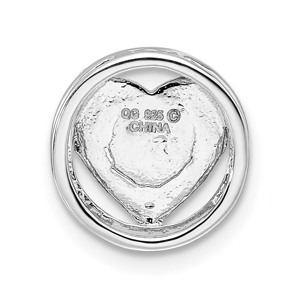 Alternate view of the Sterling Silver Enameled Stackable Small Red Heart Slide, 12mm by The Black Bow Jewelry Co.