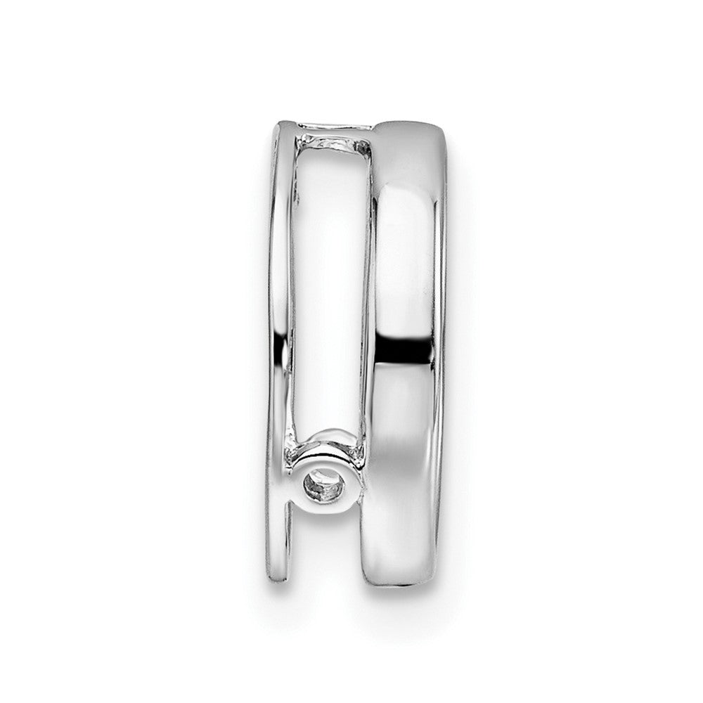 Alternate view of the Sterling Silver Enameled Stackable Small Black Cross Slide, 12mm by The Black Bow Jewelry Co.