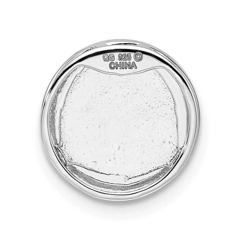 Alternate view of the Sterling Silver Enameled Stackable Small Black Cross Slide, 12mm by The Black Bow Jewelry Co.