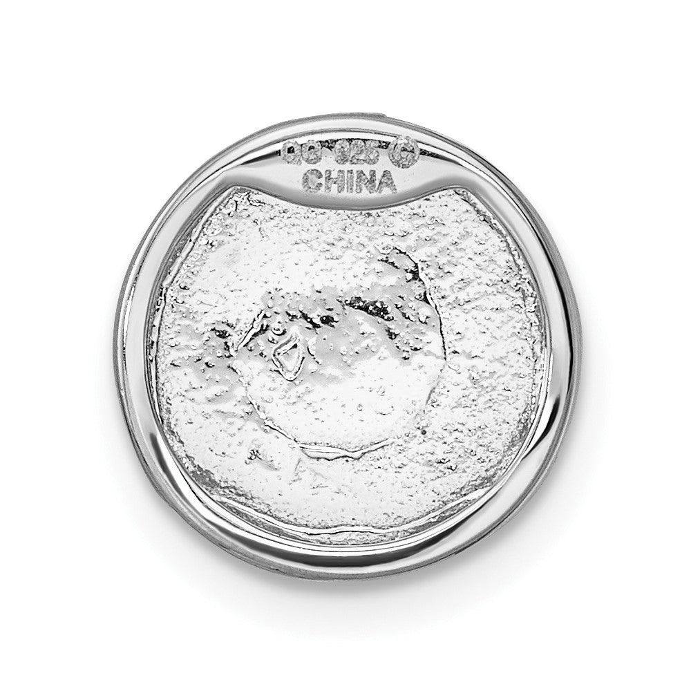 Alternate view of the Sterling Silver Enameled Stackable Small Black Zebra Print Slide, 12mm by The Black Bow Jewelry Co.