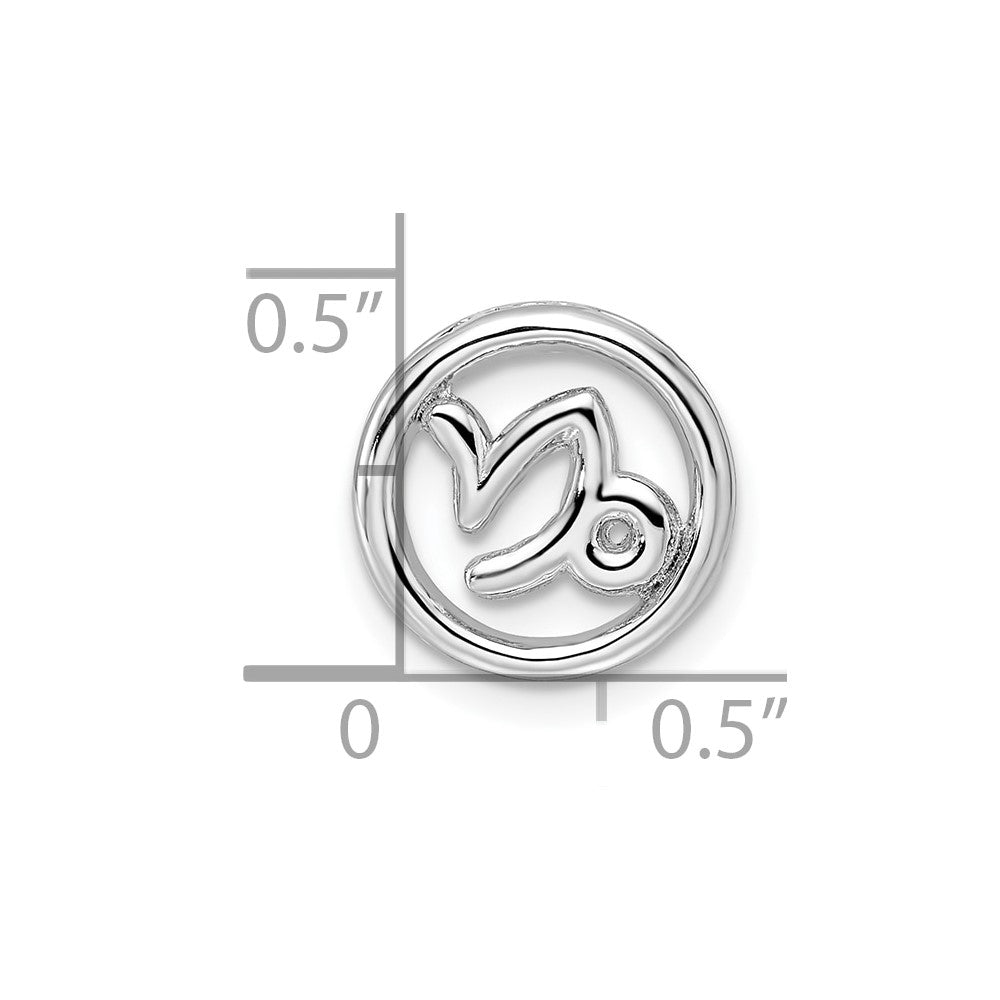 Alternate view of the Sterling Silver Stackable Expressions SM Capricorn Zodiac Slide, 12mm by The Black Bow Jewelry Co.