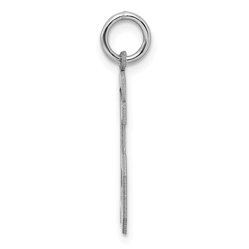 Alternate view of the Sterling Silver, Athletic Collection Medium Polished Number 15 Pendant by The Black Bow Jewelry Co.