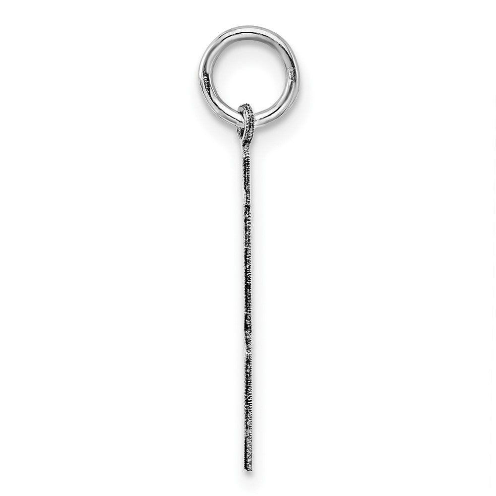 Alternate view of the Sterling Silver, Athletic Collection Medium Polished Number 18 Pendant by The Black Bow Jewelry Co.