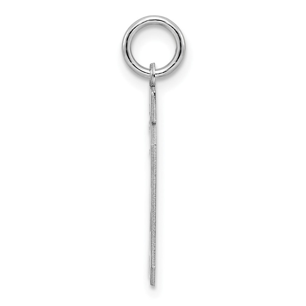 Alternate view of the Sterling Silver, Athletic Collection Medium Polished Number 19 Pendant by The Black Bow Jewelry Co.