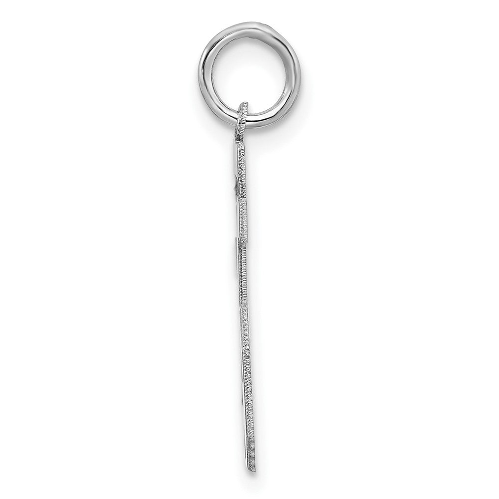 Alternate view of the Sterling Silver, Athletic Collection Medium Polished Number 25 Pendant by The Black Bow Jewelry Co.