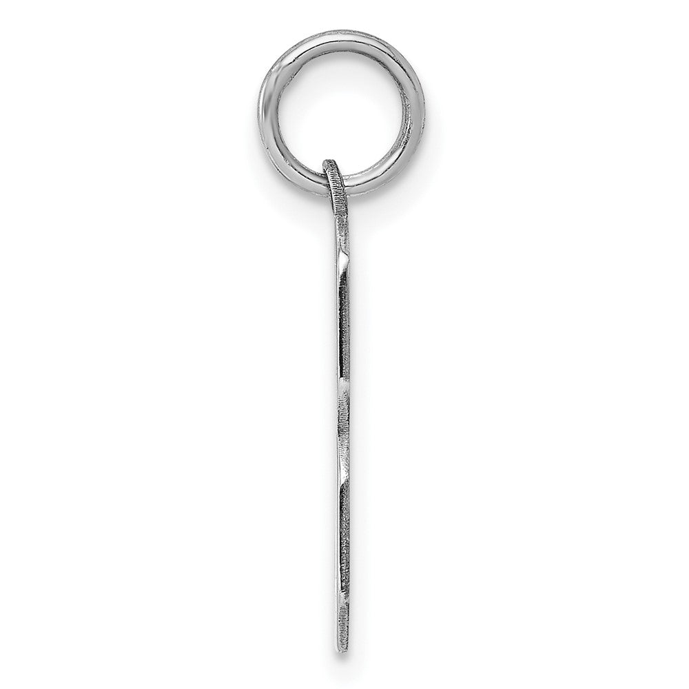 Alternate view of the Sterling Silver, Athletic Collection Medium Polished Number 3 Pendant by The Black Bow Jewelry Co.