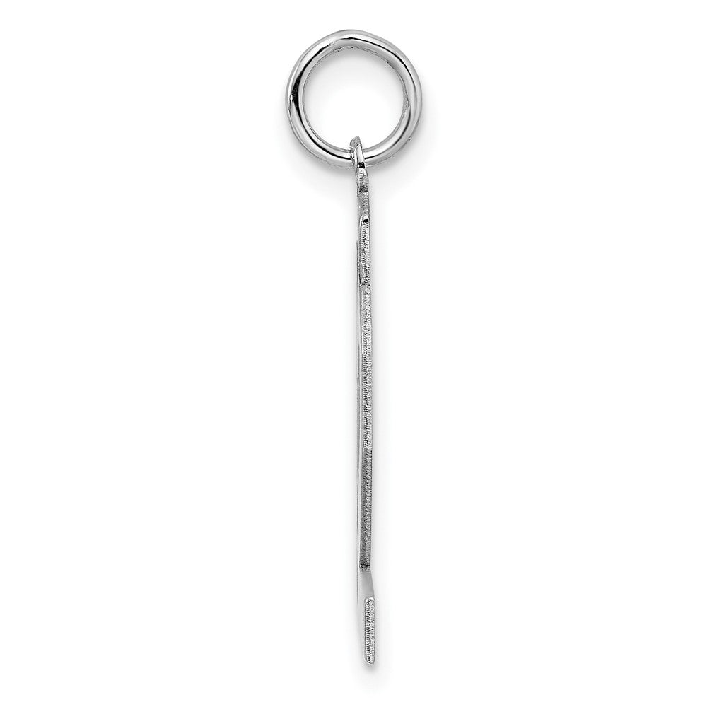 Alternate view of the Sterling Silver, Athletic Collection Medium Polished Number 42 Pendant by The Black Bow Jewelry Co.