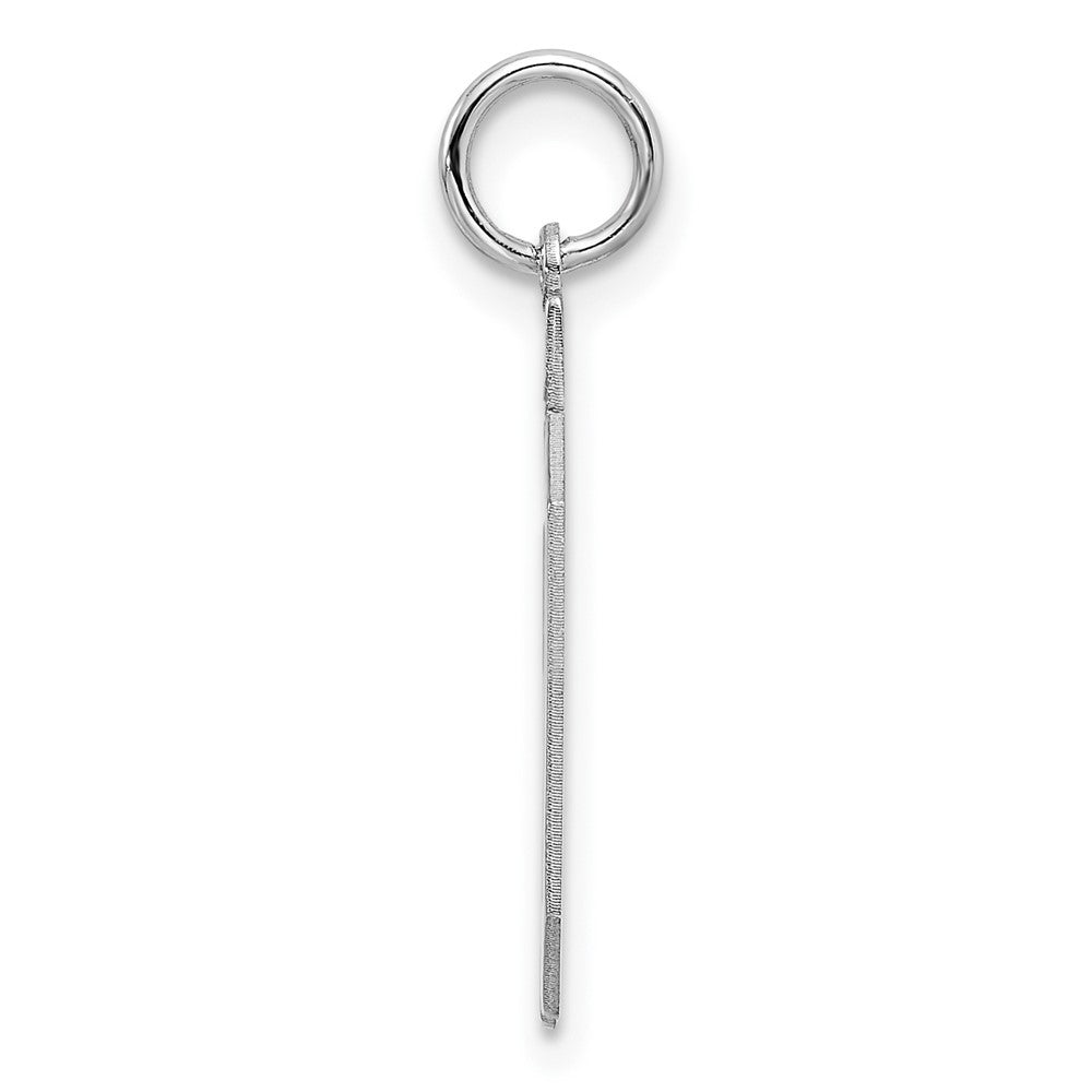 Alternate view of the Sterling Silver, Athletic Collection Medium Polished Number 50 Pendant by The Black Bow Jewelry Co.