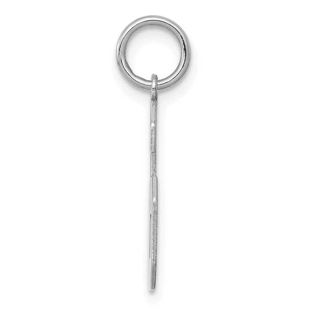 Alternate view of the Sterling Silver, Athletic Collection Medium Polished Number 6 Pendant by The Black Bow Jewelry Co.