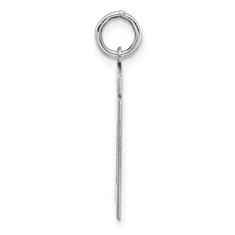 Alternate view of the Sterling Silver, Athletic Collection Medium Polished Number 71 Pendant by The Black Bow Jewelry Co.