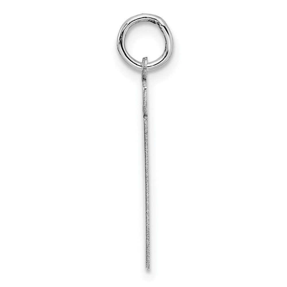Alternate view of the Sterling Silver, Athletic Collection Medium Polished Number 81 Pendant by The Black Bow Jewelry Co.