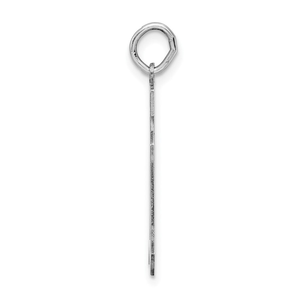 Alternate view of the Sterling Silver, Athletic Collection, Large Polished Number 10 Pendant by The Black Bow Jewelry Co.