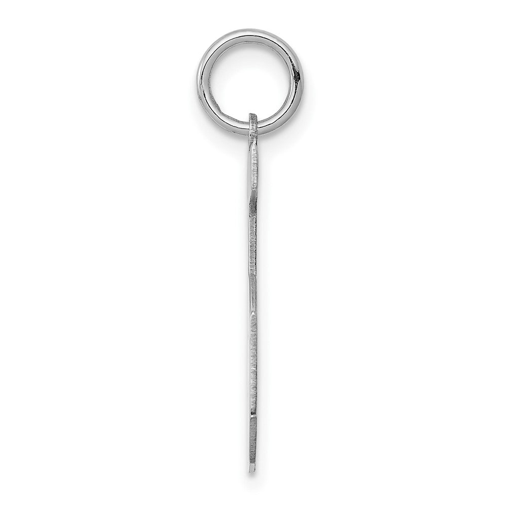 Alternate view of the Sterling Silver, Athletic Collection, Large Polished Number 5 Pendant by The Black Bow Jewelry Co.