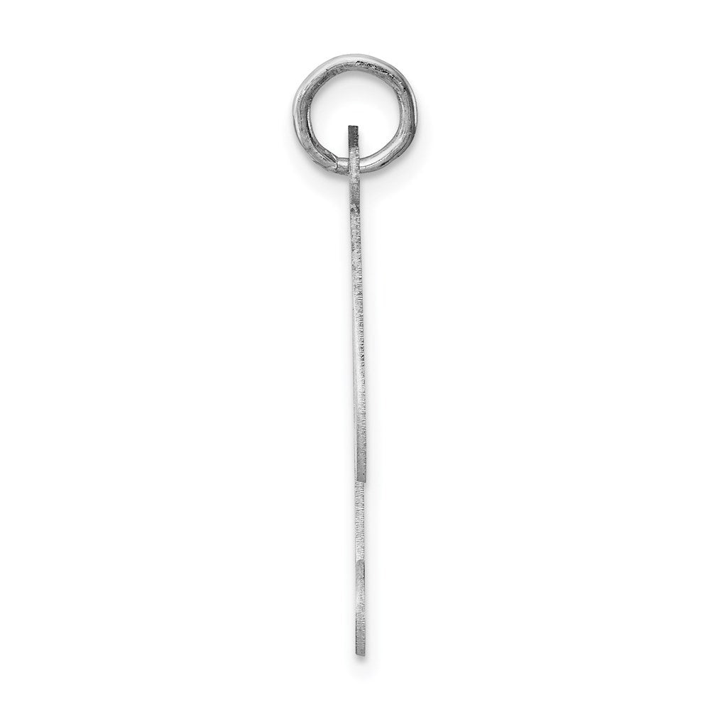 Alternate view of the Sterling Silver, Ella Collection, LG Fancy Script Initial I Pendant by The Black Bow Jewelry Co.