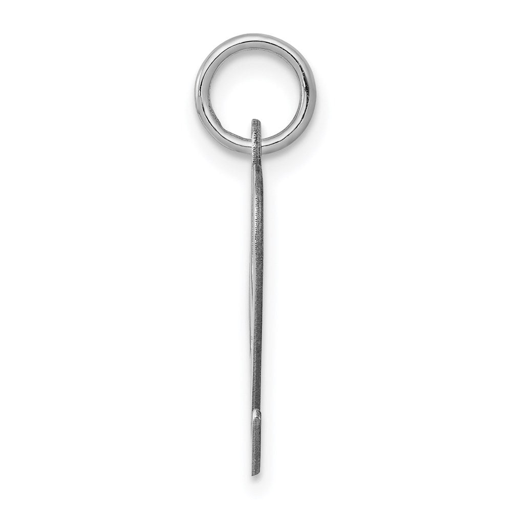 Alternate view of the Sterling Silver, Ella Collection, LG Fancy Script Initial Q Pendant by The Black Bow Jewelry Co.