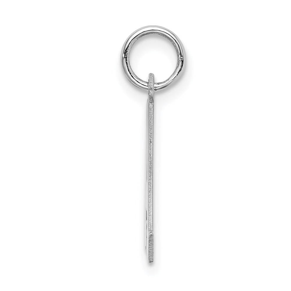 Alternate view of the Sterling Silver Amanda Collection Medium Block Style Initial A Pendant by The Black Bow Jewelry Co.