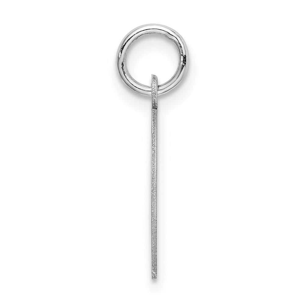 Alternate view of the Sterling Silver Amanda Collection Medium Block Style Initial D Pendant by The Black Bow Jewelry Co.