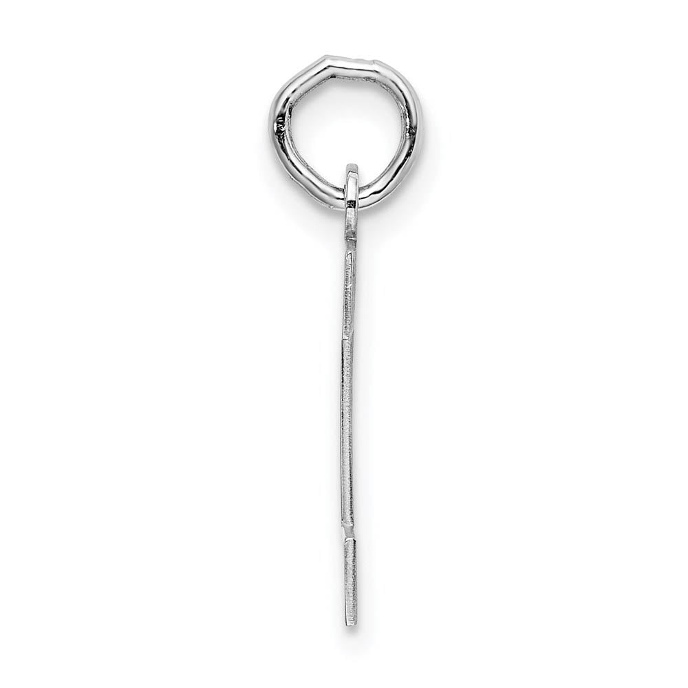 Alternate view of the Sterling Silver Amanda Collection Medium Block Style Initial I Pendant by The Black Bow Jewelry Co.