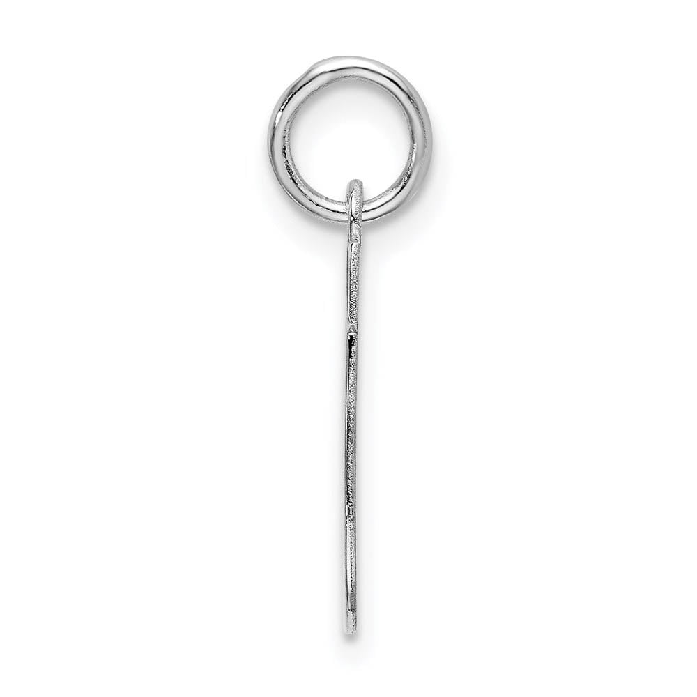 Alternate view of the Sterling Silver Amanda Collection Medium Block Style Initial J Pendant by The Black Bow Jewelry Co.