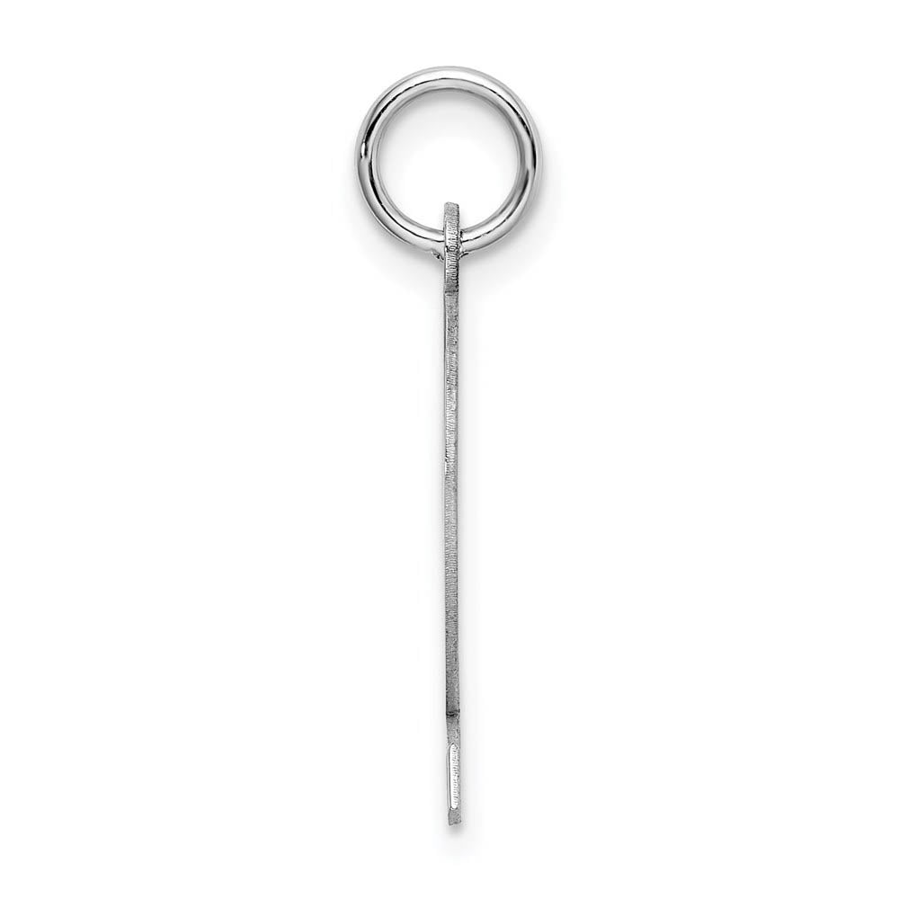 Alternate view of the Sterling Silver Amanda Collection Medium Block Style Initial Q Pendant by The Black Bow Jewelry Co.