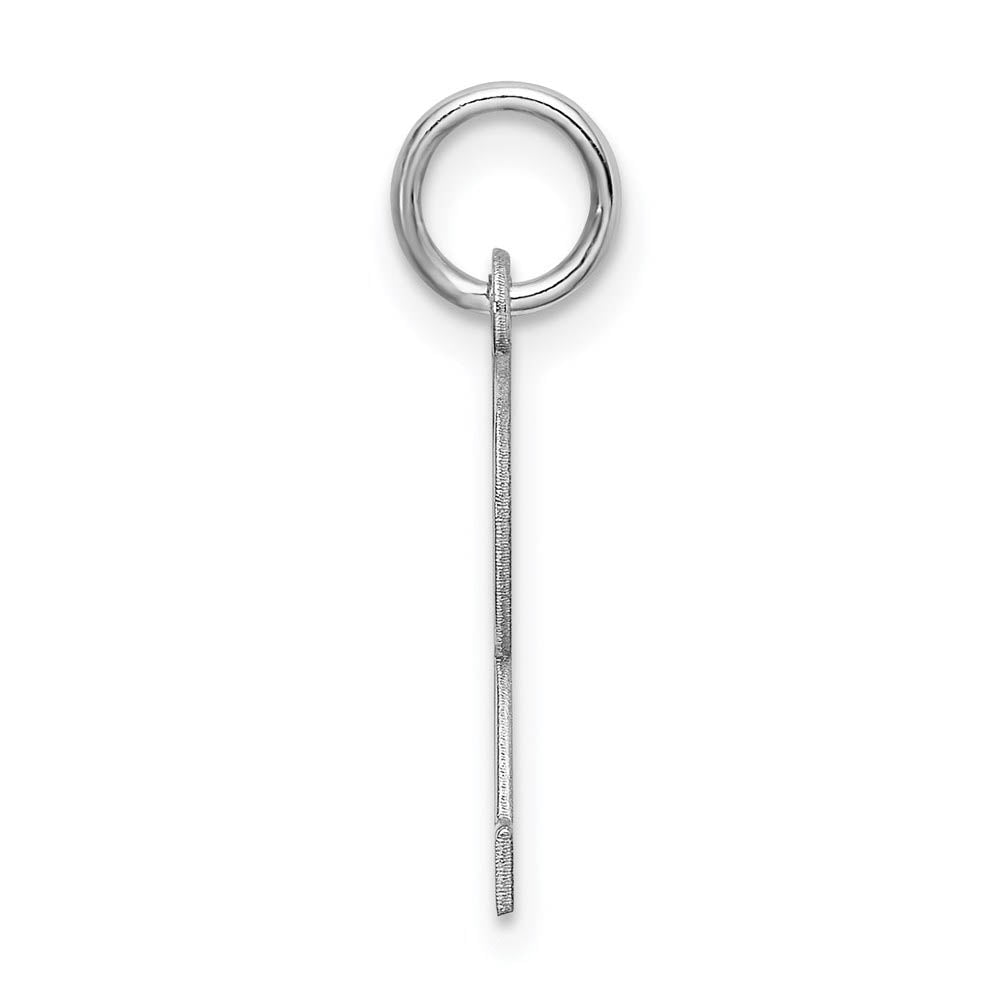 Alternate view of the Sterling Silver Amanda Collection Medium Block Style Initial R Pendant by The Black Bow Jewelry Co.