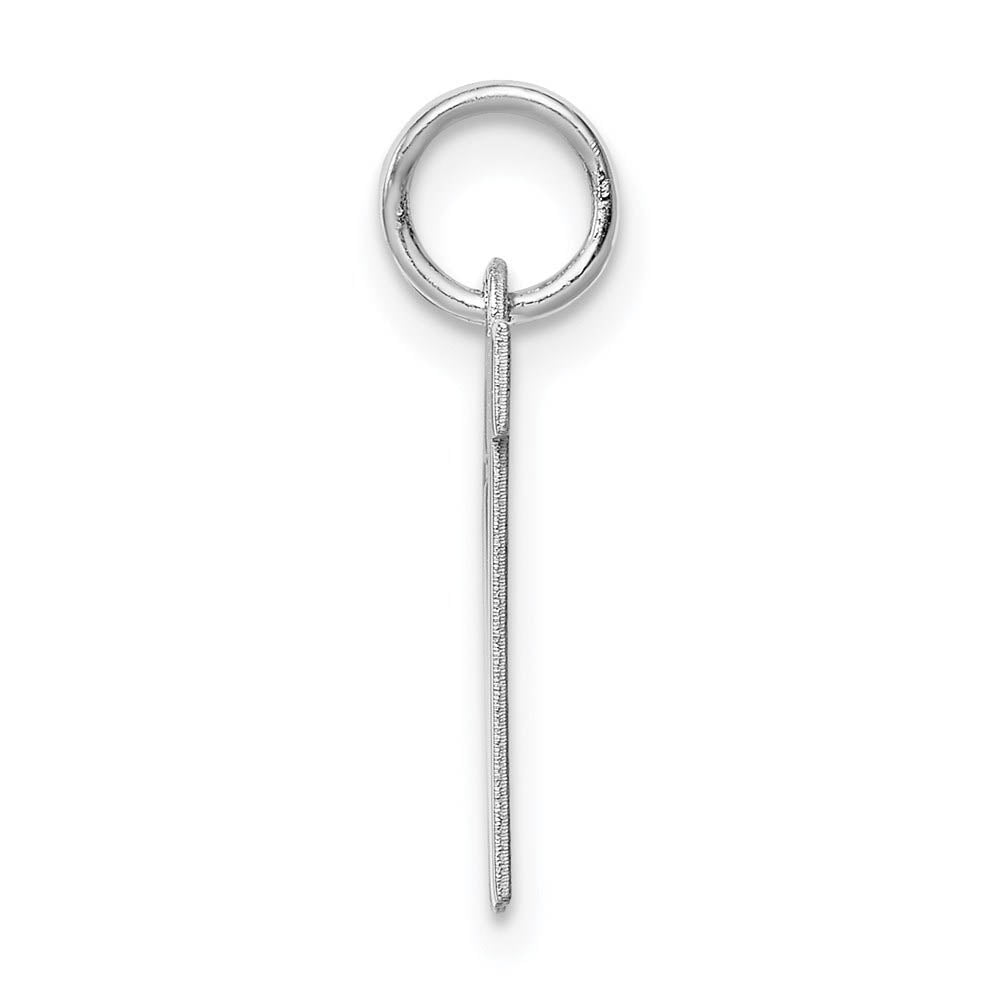 Alternate view of the Sterling Silver Amanda Collection Medium Block Style Initial W Pendant by The Black Bow Jewelry Co.