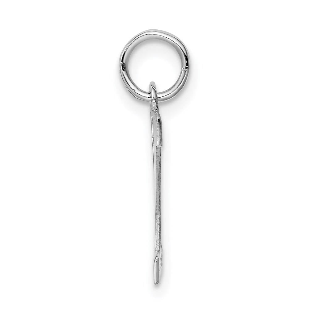 Alternate view of the Sterling Silver Amanda Collection Medium Block Style Initial Y Pendant by The Black Bow Jewelry Co.