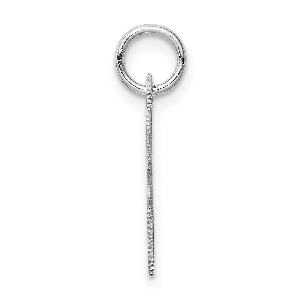 Alternate view of the Sterling Silver Amanda Collection Medium Block Style Initial Z Pendant by The Black Bow Jewelry Co.