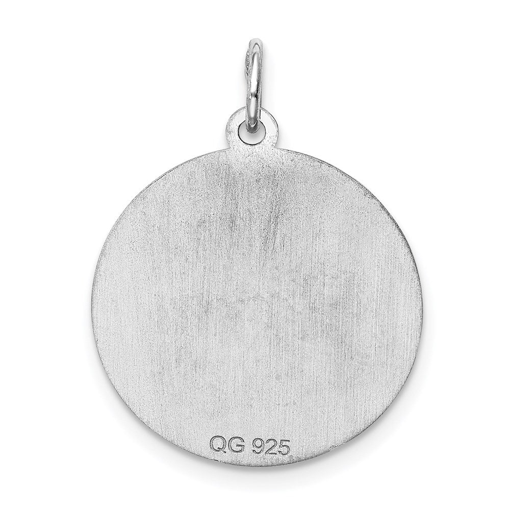 Alternate view of the Sterling Silver, Makayla Collection, 20mm Disc Initial B Pendant by The Black Bow Jewelry Co.